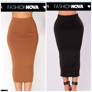2 pc “olive oil skirt” from fashion nova